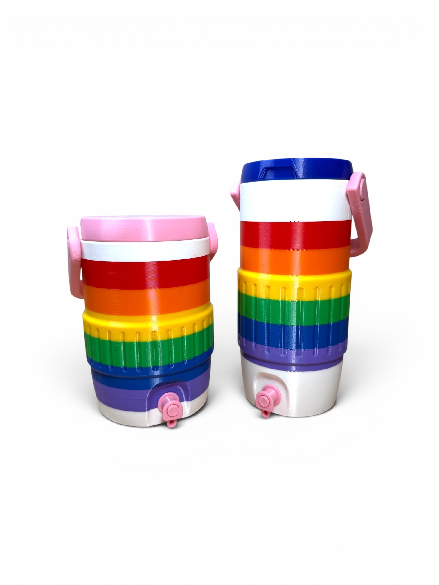 3D Printed Can Koozie in PRIDE Flag Colors